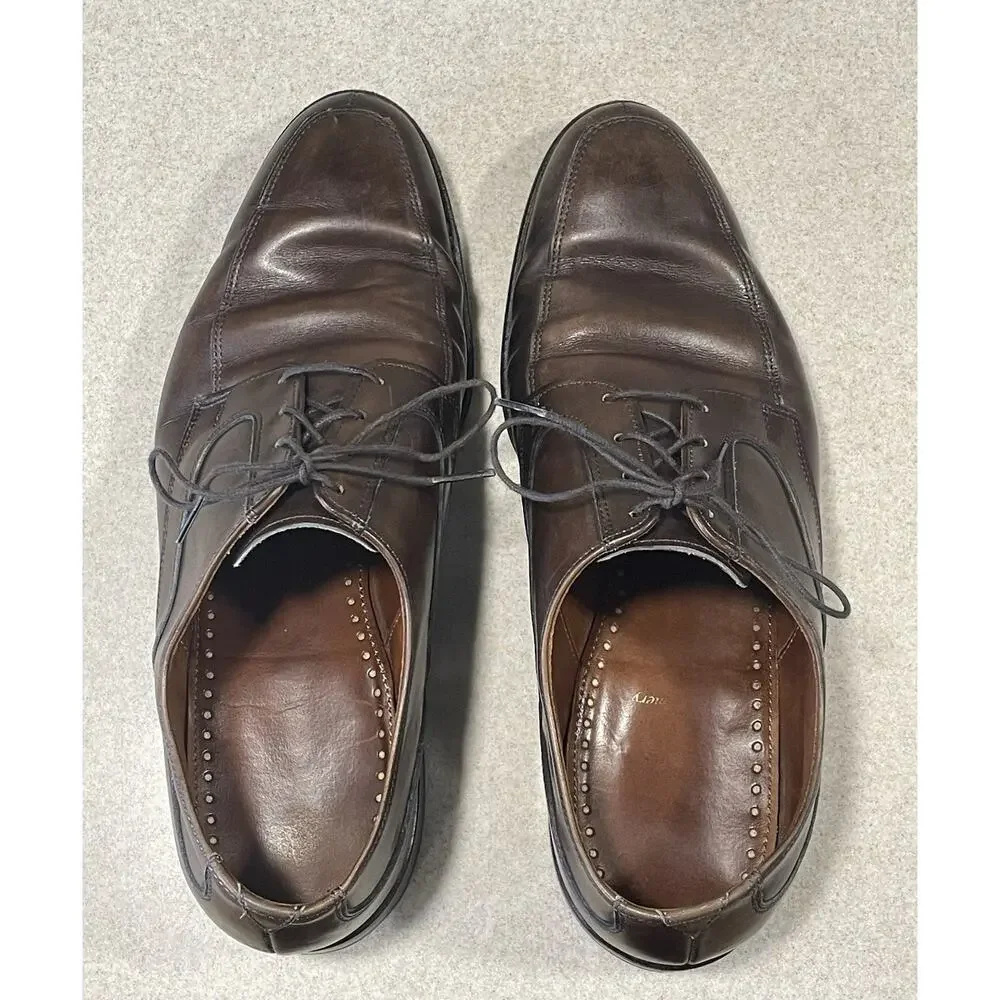 Allen Edmonds Montgomery Brown Moc Toe Lace Up Blucher Men’s Size 9.5 -Preppy
